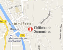 Location of Chateau de Sommires